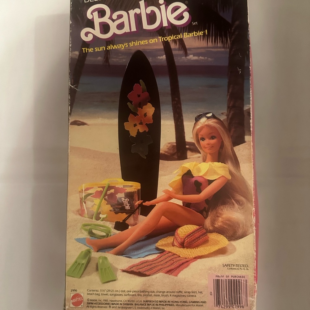 1985 NIB vintage Deluxe Tropical Barbie - Picture 3 of 3